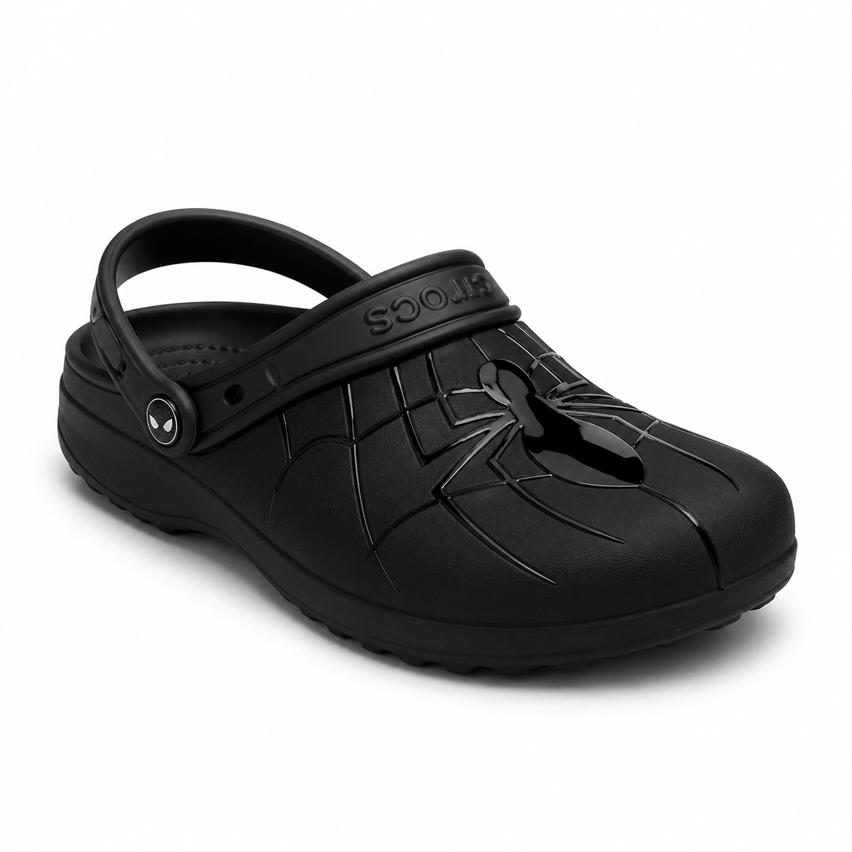 Black foam clog, top view