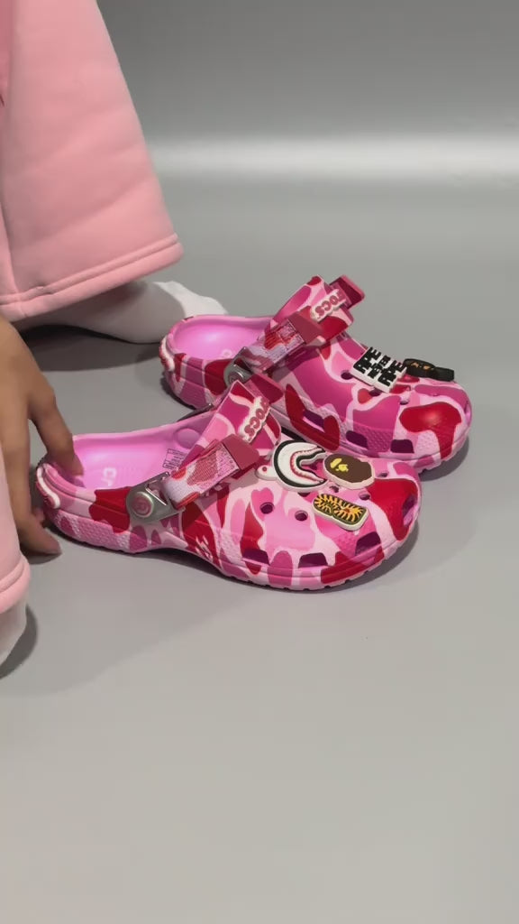 Bape camo foam clog worn